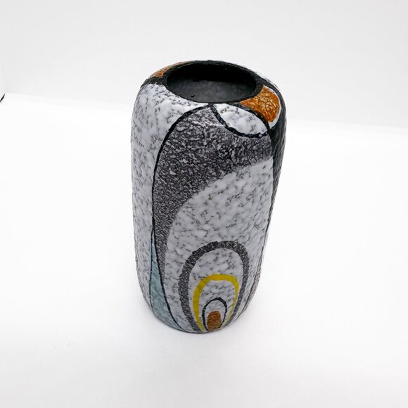 Vtg Flora Gouda Rumba Ceramic Vase Holland Dutch Pottery 50s 60s Atomic MCM - Picture 7 of 9